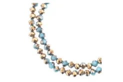 Crystal Lane 7-inch Strands 3x4mm Rondelle Opaque Dark Blue w/Half Gold Iris