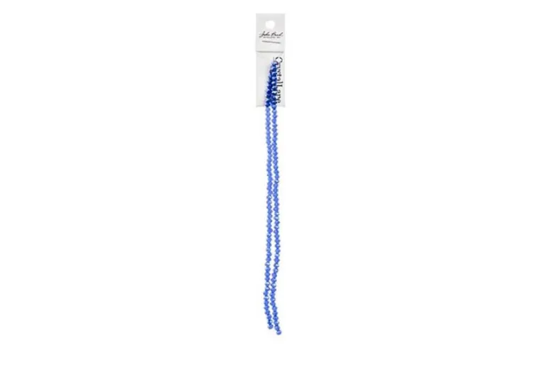 Crystal Lane 7-inch Strands 3x4mm Rondelle Opaque Dark Blue w/Half Gold Iris