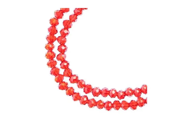 Crystal Lane 7-inch Strands 3x4mm Rondelle Opaque White Matte AB