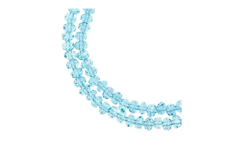 Crystal Lane 7-inch Strands 3x4mm Rondelle Opaque White Matte AB