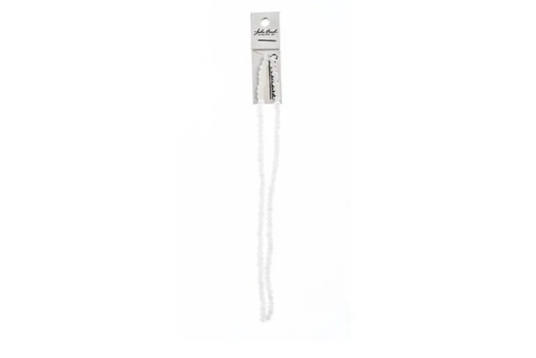 Crystal Lane 7-inch Strands 3x4mm Rondelle Opaque White Matte AB