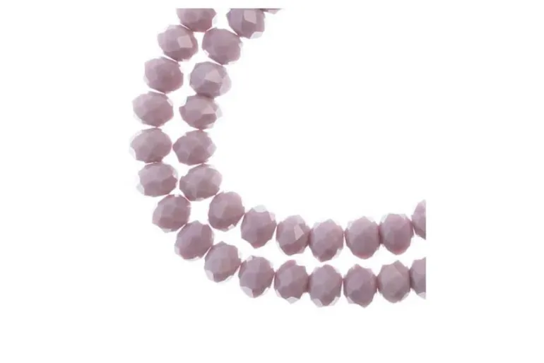 Crystal Lane 7-inch Strands 6x8mm Rondelle Opaque Black