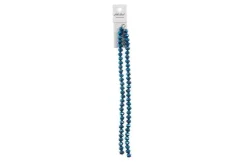 Crystal Lane 7-inch Strands 6x8mm Rondelle Opaque Black
