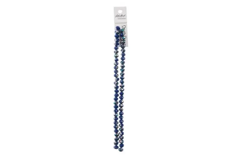 Crystal Lane 7-inch Strands 6x8mm Rondelle Opaque Black