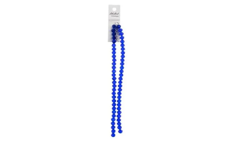Crystal Lane 7-inch Strands 6x8mm Rondelle Opaque Black