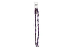 Crystal Lane 7-inch Strands 6x8mm Rondelle Opaque Dark Sapphire w/Half Iris