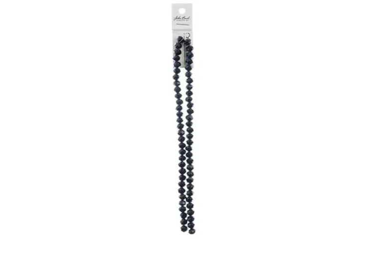 Crystal Lane 7-inch Strands 6x8mm Rondelle Opaque Blue Iris