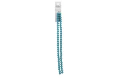 Crystal Lane 7-inch Strands 6x8mm Rondelle Opaque Blue w/Half Champagne Luster