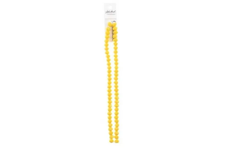 Crystal Lane 7-inch Strands 6x8mm Rondelle Transparent Yellow