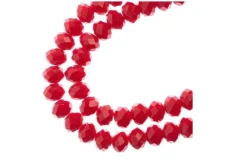 Crystal Lane 7-inch Strands 6x8mm Rondelle Transparent Red