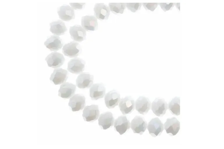 Crystal Lane 7-inch Strands 6x8mm Rondelle Transparent Red AB
