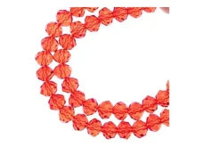 Crystal Lane 7-inch Strands 6x8mm Rondelle Transparent Red AB