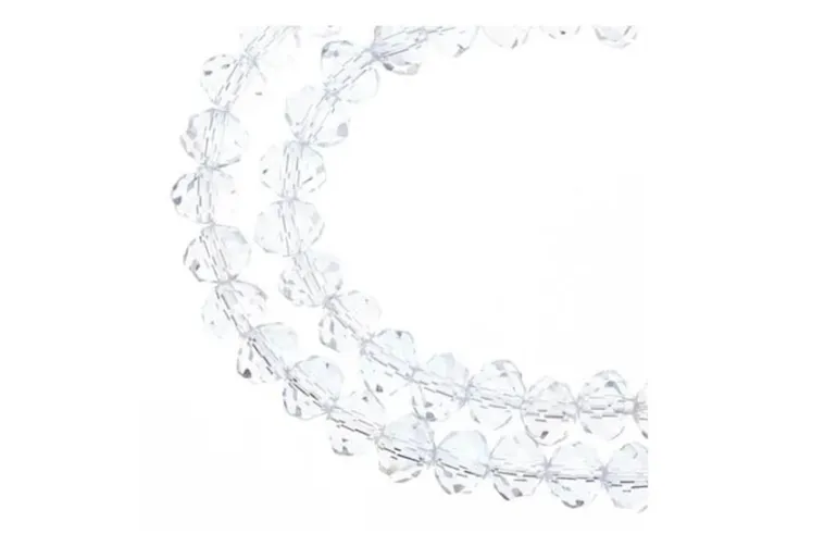 Crystal Lane 7-inch Strands 6x8mm Rondelle Transparent Red AB