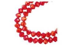 Crystal Lane 7-inch Strands 6x8mm Rondelle Opaque Pink