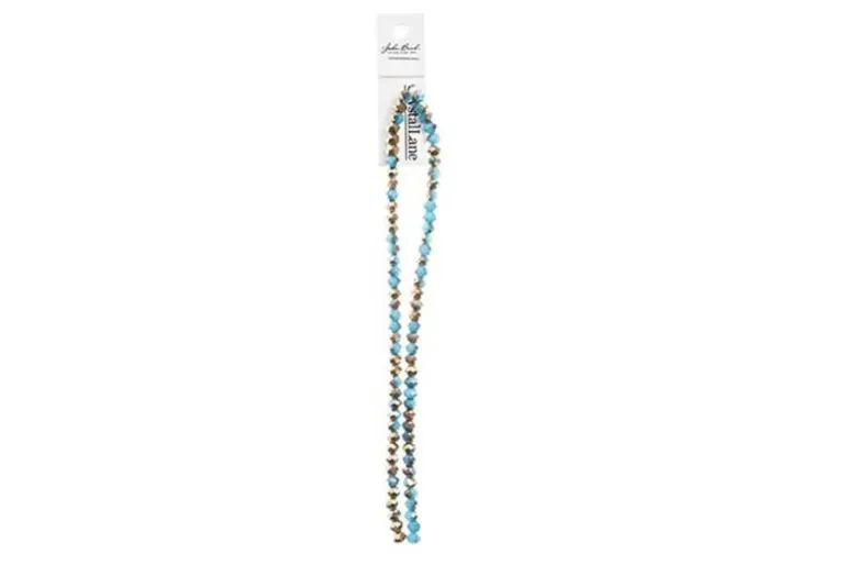 Crystal Lane 7-inch Strands 4x6mm Rondelle Transparent Dark Sapphire