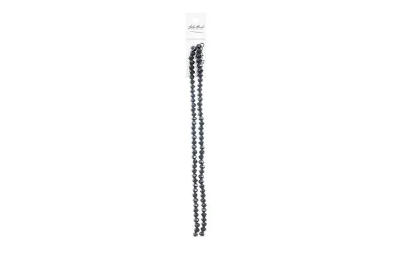 Crystal Lane 7-inch Strands 4x6mm Rondelle Opaque Dark Sapphire w/Half Iris