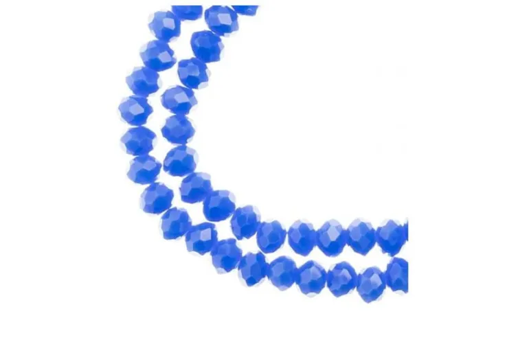 Crystal Lane 7-inch Strands 4x6mm Rondelle Opaque Dark Sapphire