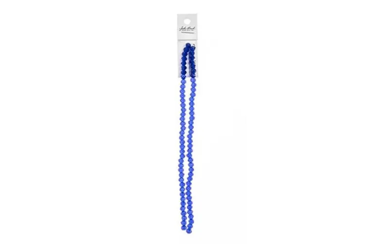 Crystal Lane 7-inch Strands 4x6mm Rondelle Opaque Blue Iris