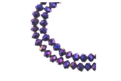 Crystal Lane 7-inch Strands 4x6mm Rondelle Opaque Periwinkle