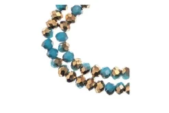 Crystal Lane 7-inch Strands 4x6mm Rondelle Opaque Periwinkle