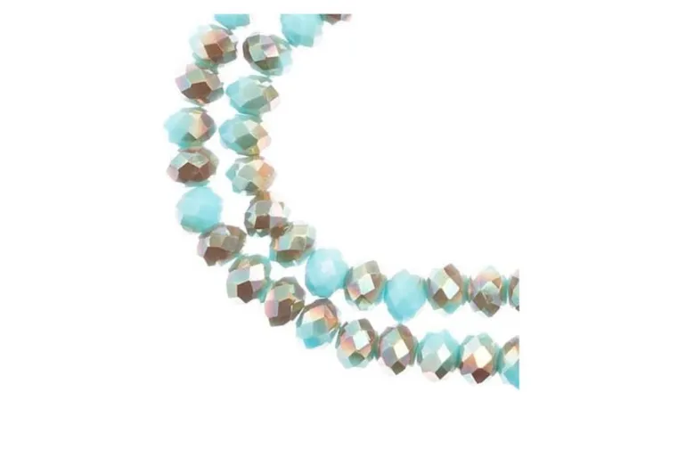 Crystal Lane 7-inch Strands 4x6mm Rondelle Opaque Periwinkle