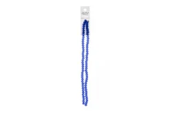 Crystal Lane 7-inch Strands 4x6mm Rondelle Opaque Blue w/Half Champagne Luster