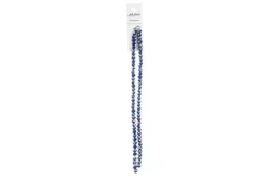 Crystal Lane 7-inch Strands 4x6mm Rondelle Opaque Blue w/Half Champagne Luster