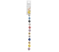 Crystal Lane – 10x6mm Flat Round Eye Mixed Color