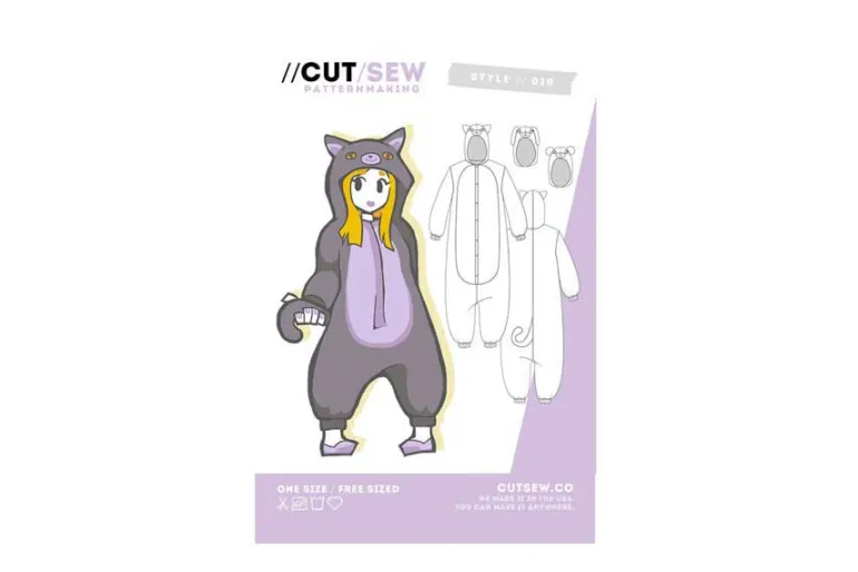 Cut/Sew Kigurumi Cosplay Sewing Pattern