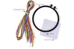 Daisies Cross Stitch Kit with 6-inch Hoop