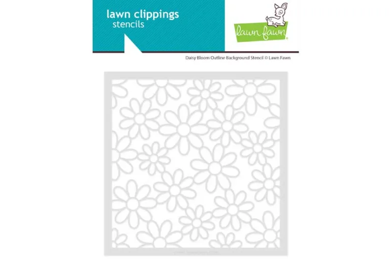 Daisy Bloom Outline Background Stencil