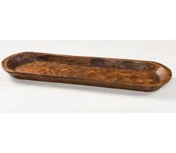 Dark Rustic Dough Bowl – Large (38″ x 12″ x 4″)