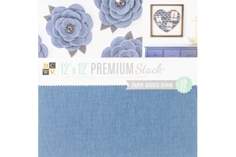 DCWV 12″X12″ Specialty Stack – Paper Backed Denim