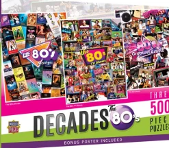 Decades – The 80s 3-pack Puzzles – 500 Piece