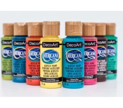 Decoart Americana Acrylic Paint – 2-ounce – Neon and Metallics (view colors)