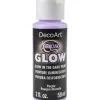 DecoArt Americana Glow in the Dark Acrylic Paint – 2-ounce – Purple