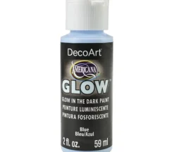 DecoArt Americana Glow in the Dark Acrylic Paint – 2-ounce – Blue