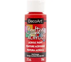DecoArt Crafters Acrylic All-Purpose Paint – 2-ounce – Red Orange