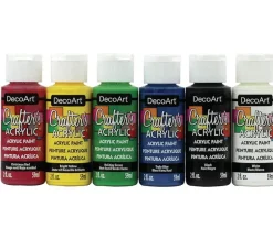 Decoart Crafter’s Acrylic Paint – 2-ounce – Metallics and Neon (view colors)