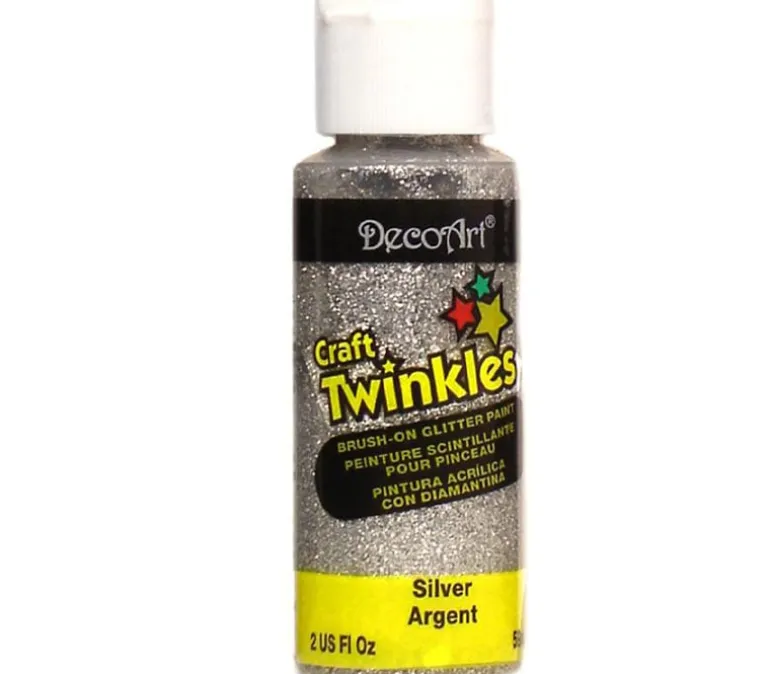 Decoart Craft Twinkles Acrylic Paint – 2-ounce – Silver