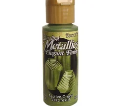 Decoart Dazzling Metallics – 2-ounce – Festive Green