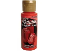 Decoart Dazzling Metallics – 2-ounce – Festive Red