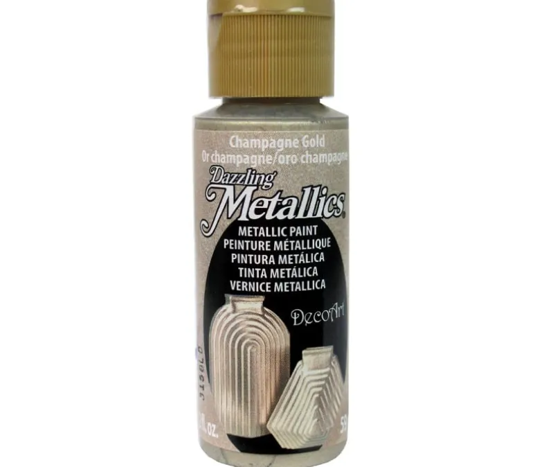 Decoart Dazzling Metallics – 2-ounce – Champagne Gold