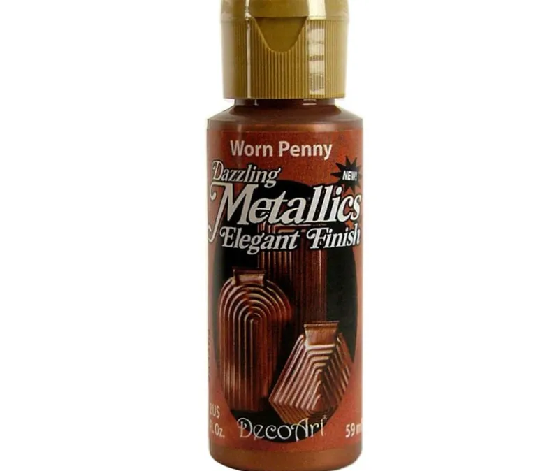 Decoart Dazzling Metallics – 2-ounce – Worn Penny