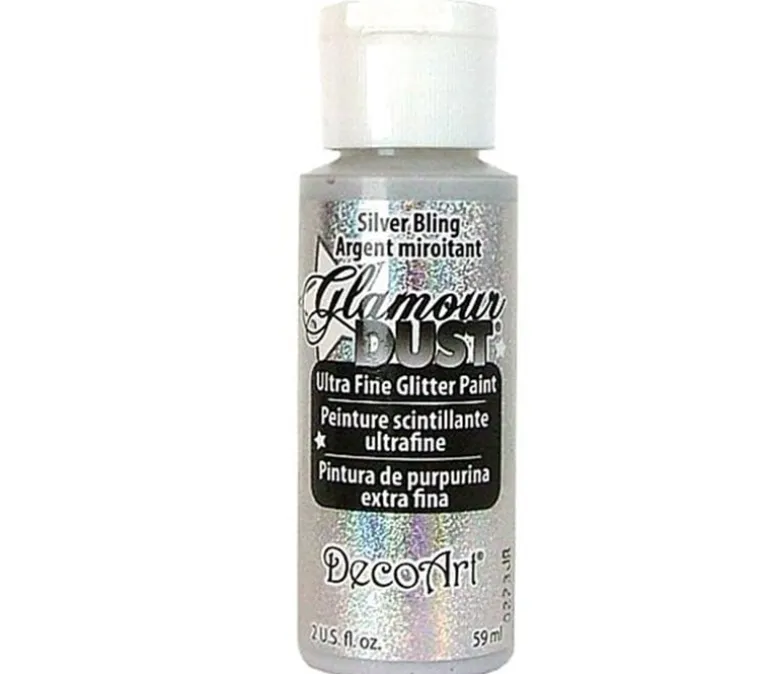 Decoart Glamour Dust Glitter – 2-ounce – Silver Bling