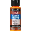 DecoArt SoSoft Fabric Acrylic Paint – 2-ounce – Neon Orange