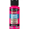 DecoArt SoSoft Fabric Acrylic Paint – 2-ounce – Neon Pink