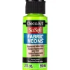DecoArt SoSoft Fabric Acrylic Paint – 2-ounce – Neon Green