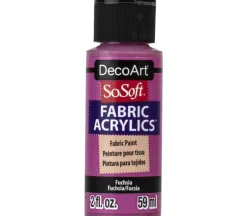DecoArt SoSoft Fabric Acrylic Paint – 2-ounce – Fuchsia