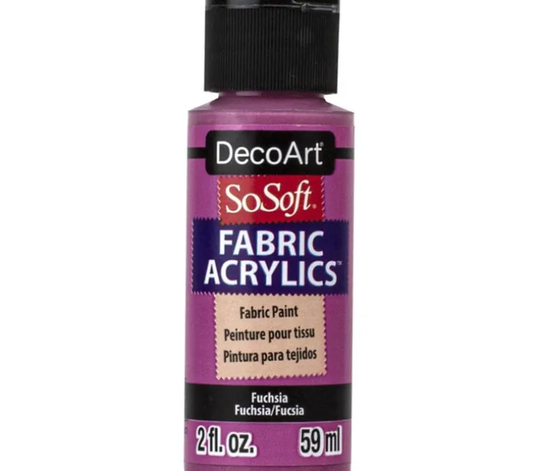 DecoArt SoSoft Fabric Acrylic Paint – 2-ounce – Fuchsia